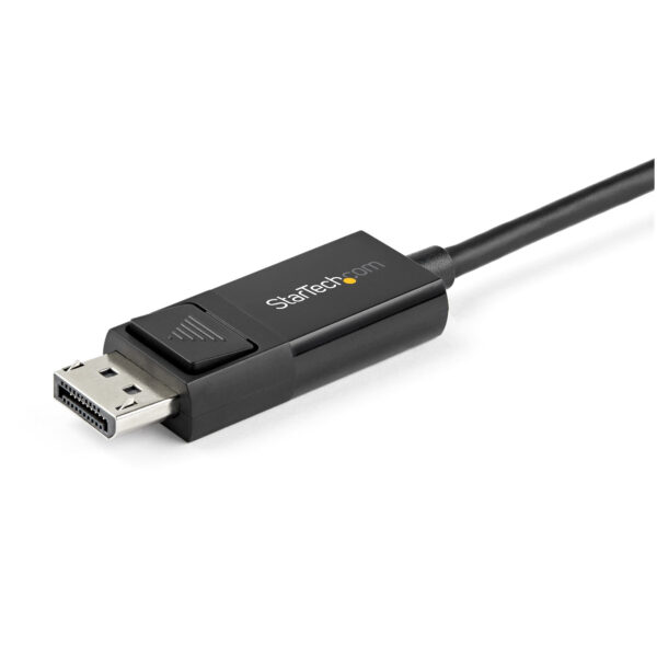 StarTech.com 6.6ft (2m) USB C to DisplayPort 1.2 Cable 4K 60Hz - Bidirectional DP to USB-C or USB-C to DP Reversible Video Adapter Cable - HBR2/HDR - USB Type C/Thunderbolt Monitor Cable