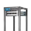 StarTech.com 4-Post 25U Mobile Open Frame Server Rack, Four Post 19in Network Rack with Wheels, Rolling Rack with Adjustable Depth for Computer/AV/Data/IT Equipment - Casters, Leveling Feet or Floor Mounting