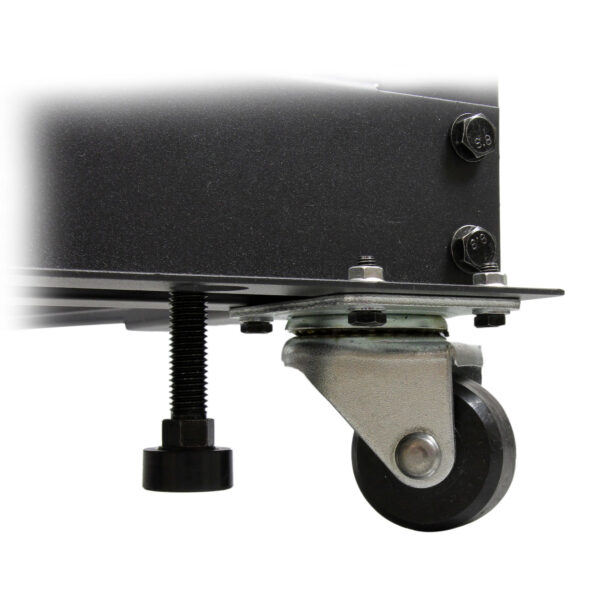 StarTech.com 4-Post 42U Mobile Open Frame Server Rack, Four Post 19" Network Rack with Wheels, Rolling Rack with Adjustable Depth for Computer/AV/Data/IT Equipment - Casters, Leveling Feet or Floor Mounting