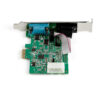 StarTech.com 2-port PCI Express RS232 Serial Adapter Card - PCIe RS232 Serial Host Controller Card - PCIe to Dual Serial DB9 Card - 16950 UART - Expansion Card - Windows & Linux