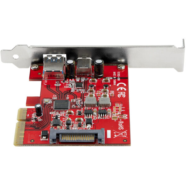 StarTech.com 2-Port 10Gbps USB-A & USB-C PCIe Card - USB 3.1 Gen 2 PCI Express Type C/A Host Controller Card Adapter - USB 3.2 Gen 2x1 PCIe Expansion Add-On Card - Windows, macOS, Linux