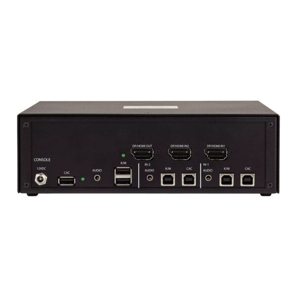StarTech.com Secure 2-Port KVM Switch, HDMI or DisplayPort, 4K 60Hz, NIAP 4.0 Desktop KVM, Metal Housing, CAC Port, Made in the USA