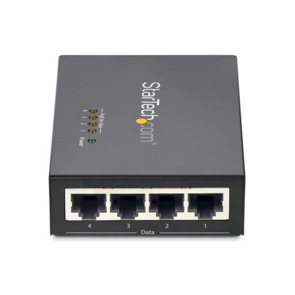 StarTech.com 4-Port Gigabit Midspan - PoE+ Injector - 802.3at/af