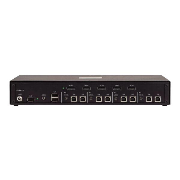 StarTech.com Secure 4-Port KVM Switch, DisplayPort, 4K 30Hz, NIAP 4.0 Desktop KVM, Metal Housing, CAC Port, Made in the USA