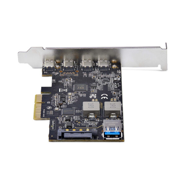 StarTech.com 5-Port USB PCIe Card, USB 3.2 10Gbps, PCI Express Card with 4x USB-C Ports, 1x USB-A Internal Port, USB PCIe Controller Card, Windows/macOS/Linux