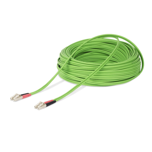 StarTech.com 25m (82ft) LC to LC (UPC) OM5 Multimode Fiber Optic Cable, 50/125µm Duplex LOMMF Zipcord, VCSEL, 40G/100G, LSZH Fiber Jumper Cord
