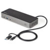 StarTech.com USB-C & USB-A Dock - Hybrid Universal Triple Monitor Laptop Docking Station DisplayPort & HDMI 4K 60Hz - 85W Power Delivery, 6x USB Hub, GbE, Audio - USB 3.1 Gen 2 10Gbps - TAA
