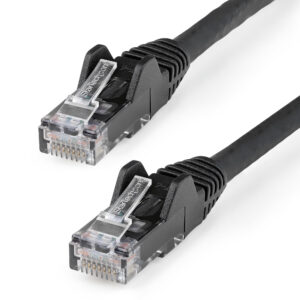 StarTech.com 2m CAT6 Ethernet Cable - LSZH (Low Smoke Zero Halogen) - 10 Gigabit 250Mhz 100W PoE RJ45 10GbE UTP Network Patch Cord Snagless with Strain Relief - Black, CAT 6, ETL Verified, 24AWG