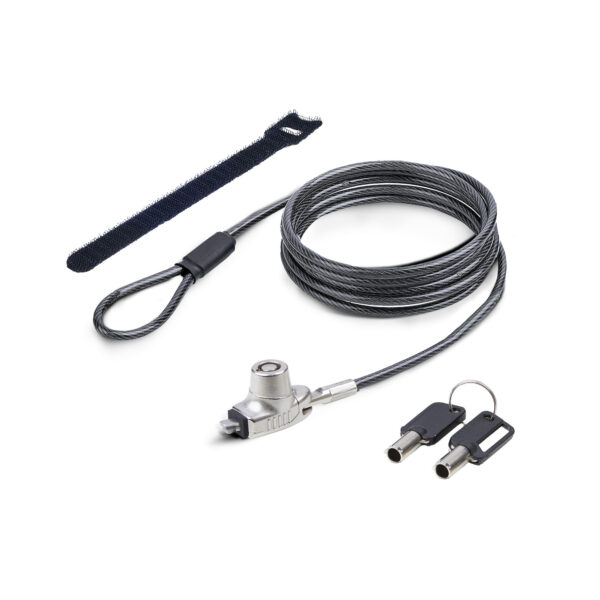 StarTech.com Slim Lock Noble Wedge® Slot Compatible, 5ft (1.5m) Locking Cable, Desk Anti-Theft Security For Laptop/Notebook, Cut-Resistant Steel Cable, Keyed Lock