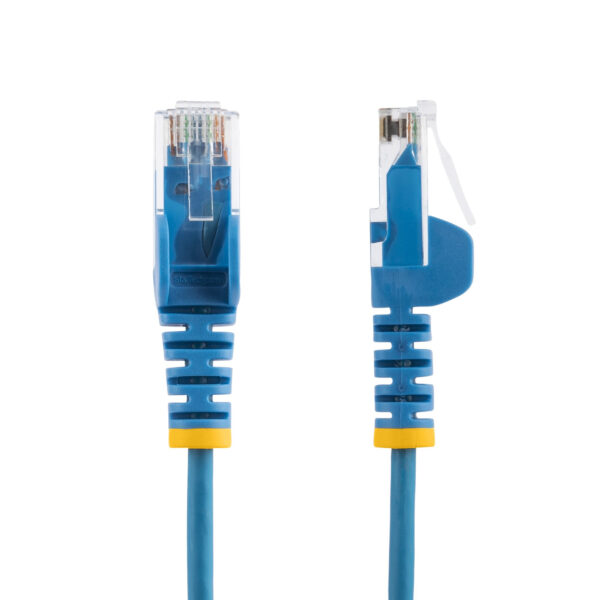 StarTech.com 5m Blue Slim CAT6 Ethernet Cable, Snagless, 100W PoE, UTP, LSZH, 28AWG Pure Bare Copper Wire, Slim RJ45 Network Patch Cord w/Strain Reliefs, Individually Tested