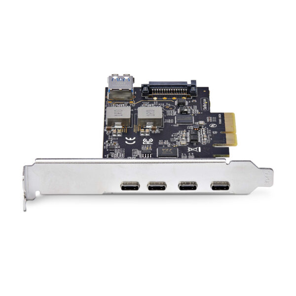 StarTech.com 5-Port USB PCIe Card, USB 3.2 10Gbps, PCI Express Card with 4x USB-C Ports, 1x USB-A Internal Port, USB PCIe Controller Card, Windows/macOS/Linux