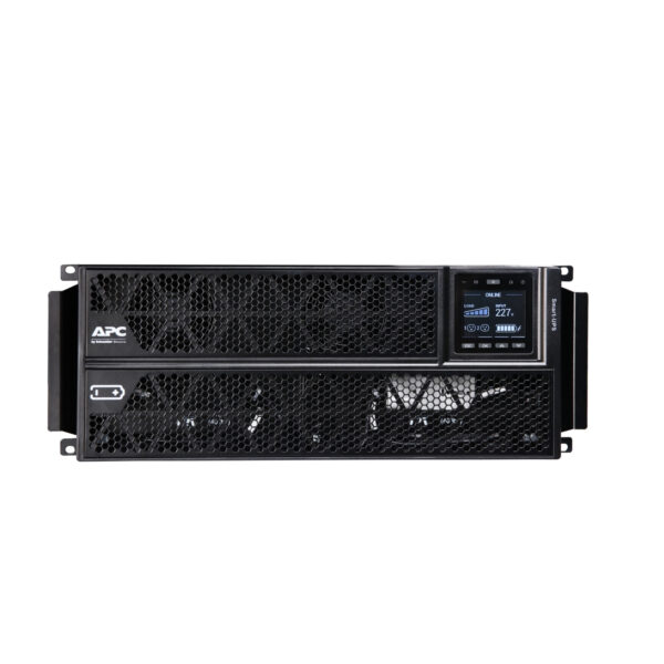 APC Smart-UPS On-Line, 5kVA/5kW, Rack/Tower, 230V, 2x IEC C13+1x IEC C19+Hard wire 3-wire (H+N+E) outlets, Network Card, W/O rail kit