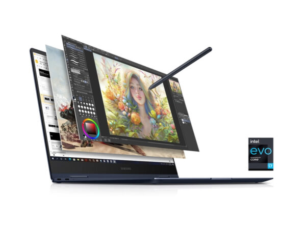 Samsung Galaxy Book Pro 360 NP950QDB-KB4UK laptop Intel® Core™ i7 i7-1165G7 Hybrid (2-in-1) 39.6 cm (15.6") Touchscreen Full HD 16 GB LPDDR4x-SDRAM 512 GB SSD Wi-Fi 6 (802.11ax) Windows 11 Home Navy