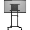 StarTech.com Mobile TV Cart - Portable Rolling TV Stand for 37-70" VESA Display (154lb/70kg) - TV Stand w/Shelf & Storage Compartment - Rotate/Tilt Display - Universal TV Mount on Wheels