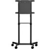 StarTech.com Mobile TV Cart - Portable Rolling TV Stand for 37-70" VESA Display (154lb/70kg) - TV Stand w/Shelf & Storage Compartment - Rotate/Tilt Display - Universal TV Mount on Wheels