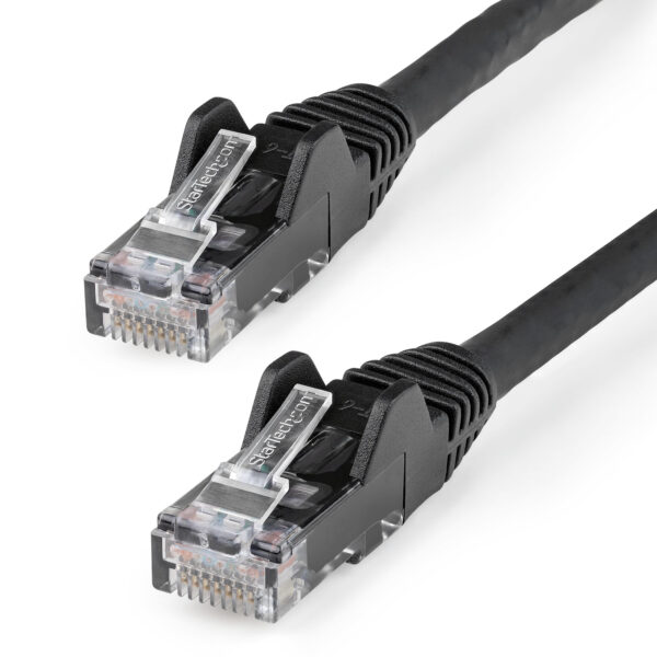 StarTech.com 10m CAT6 Ethernet Cable - LSZH (Low Smoke Zero Halogen) - 10 Gigabit 250Mhz 100W PoE RJ45 10GbE UTP Network Patch Cord Snagless with Strain Relief - Black, CAT 6, ETL Verified, 24AWG