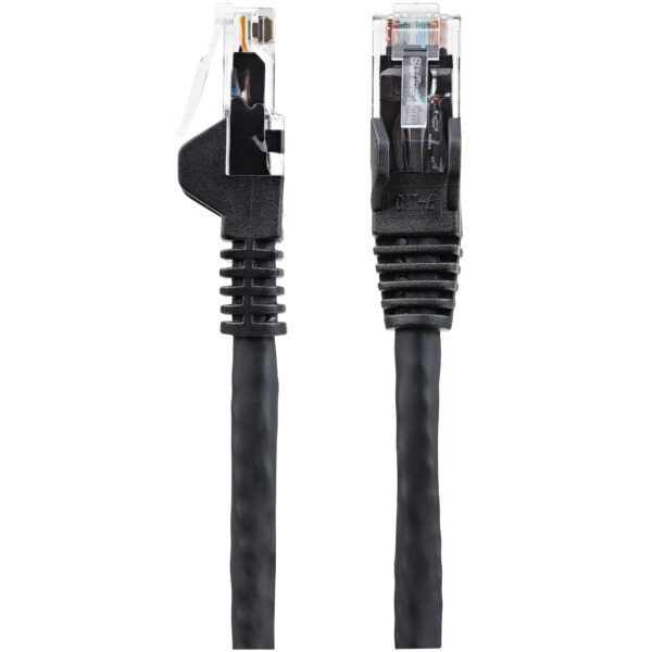 StarTech.com 10m CAT6 Ethernet Cable - LSZH (Low Smoke Zero Halogen) - 10 Gigabit 250Mhz 100W PoE RJ45 10GbE UTP Network Patch Cord Snagless with Strain Relief - Black, CAT 6, ETL Verified, 24AWG