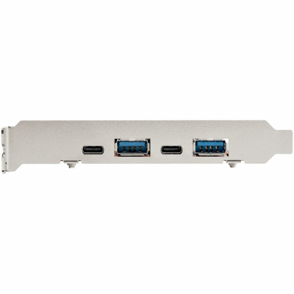 StarTech.com 4-Port USB PCIe Card - 10Gbps USB PCI Express Expansion Card w/ 2 Controllers - 2x USB-C & 2x USB-A ports (USB 3.2/3.1 Gen 2) - USB/USB-C PCI-e Card - Full Profile