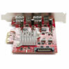 StarTech.com 4-Port USB PCIe Card - 10Gbps USB PCI Express Expansion Card w/ 2 Controllers - 2x USB-C & 2x USB-A ports (USB 3.2/3.1 Gen 2) - USB/USB-C PCI-e Card - Full Profile
