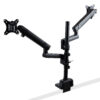StarTech.com Desk Mount Dual Monitor Arm, Full Motion Monitor Mount for 2x VESA Displays up to 32" (17.6lb/8kg), Height Adjustable, Clamp/Grommet Mount, Mechanical Spring