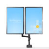 StarTech.com Desk Mount Dual Monitor Arm, Full Motion Monitor Mount for 2x VESA Displays up to 32" (17.6lb/8kg), Height Adjustable, Clamp/Grommet Mount, Mechanical Spring