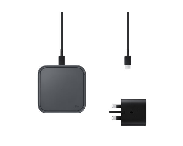 Samsung EP-P2400TBEGGB mobile device charger Smartphone Grey USB Wireless charging Fast charging Indoor