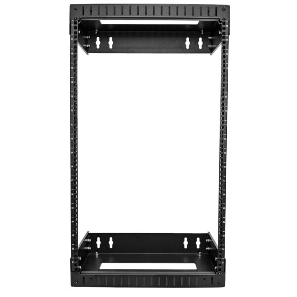 StarTech.com 18U 19" Wall Mount Network Rack - Adjustable Depth 12-20" 2 Post Open Frame Server Room Rack for AV/Data/ IT Communication/Computer Equipment/Switch w/Cage Nuts & Screws