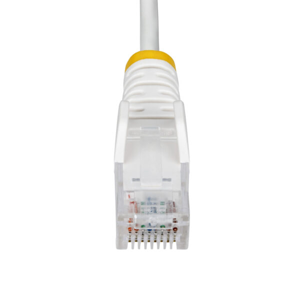 StarTech.com 7m White Slim CAT6 Ethernet Cable, Snagless, 100W PoE, UTP, LSZH, 28AWG Pure Bare Copper Wire, Slim RJ45 Network Patch Cord w/Strain Reliefs, Individually Tested
