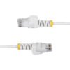 StarTech.com 7m White Slim CAT6 Ethernet Cable, Snagless, 100W PoE, UTP, LSZH, 28AWG Pure Bare Copper Wire, Slim RJ45 Network Patch Cord w/Strain Reliefs, Individually Tested