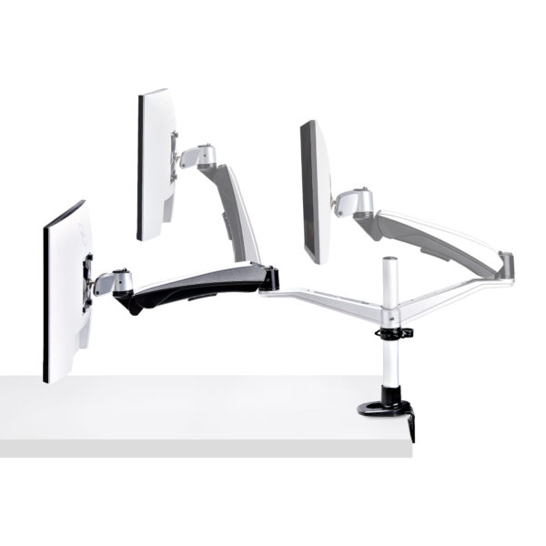 StarTech.com Monitor Desk Mount For 27in 16:9 or 30in 21:9 Ultrawide Screens, VESA 75x75/100x100, Tool-Less Arm Adjustments, C-Clamp/Grommet, Spring-Assisted Arm