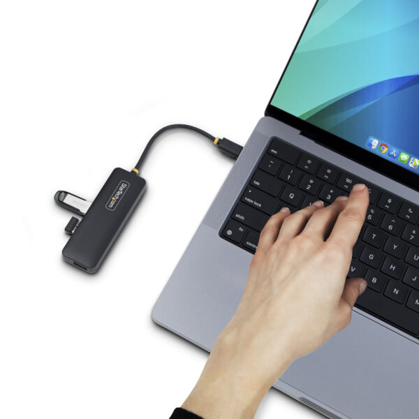 StarTech.com 4-Port USB-C Hub, 5Gbps, USB-C to 4x USB-A, Bus Powered, Small Travel Mini Hub, Multi-Port USB 3.0 Splitter, Portable Hub, Overcurrent Protection