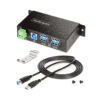StarTech.com 5G4AINDRM-USB-A-HUB interface hub USB 3.2 Gen 1 (3.1 Gen 1) Type-B 5000 Mbit/s Black