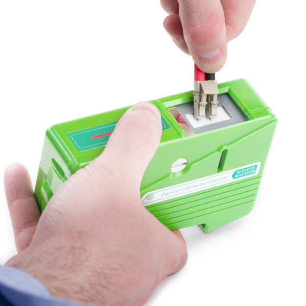 StarTech.com Fiber Optic Cleaner, Fiber Connector Cleaning Cassette, LC Fiber Cleaner, Fiber Optic Cable Cleaner, for LC/SC/ST/FC Optical Fiber Cables