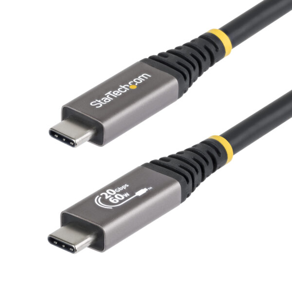 StarTech.com 3m (10ft) USB4 Cable, 20Gbps, USB-IF Certified USB-C Cable, 60W PD, 4K 120Hz DP 2.1, TPE Jacket, Black USB-C Cord