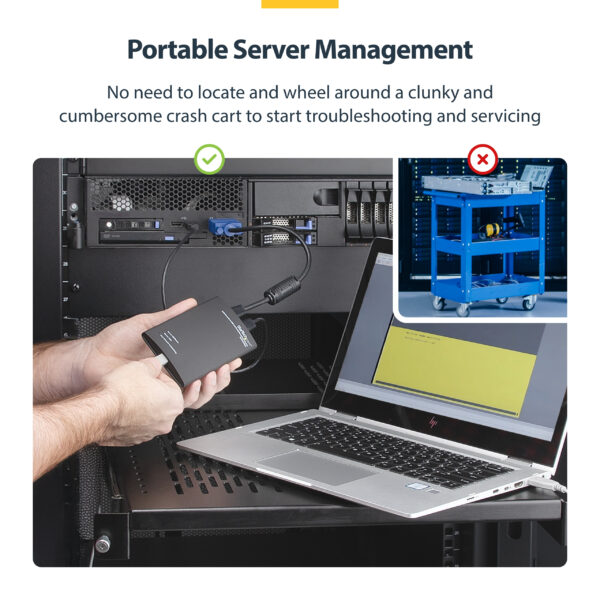 StarTech.com KVM Console to USB 2.0 Portable Laptop Crash Cart Adapter