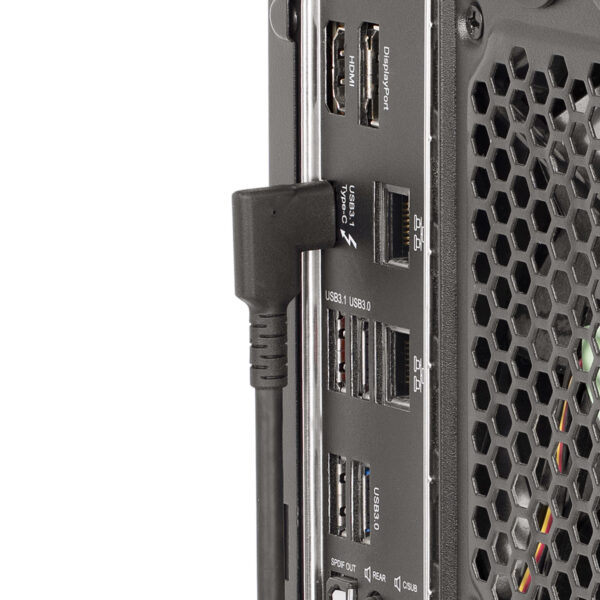 StarTech.com 6.6ft (2m) USB-C Cable, Right-Angled, USB 5Gbps, 100W (5A) Power Delivery, 4K 60Hz DP Alt Mode, Rugged USB C Cord - Thunderbolt Compatible