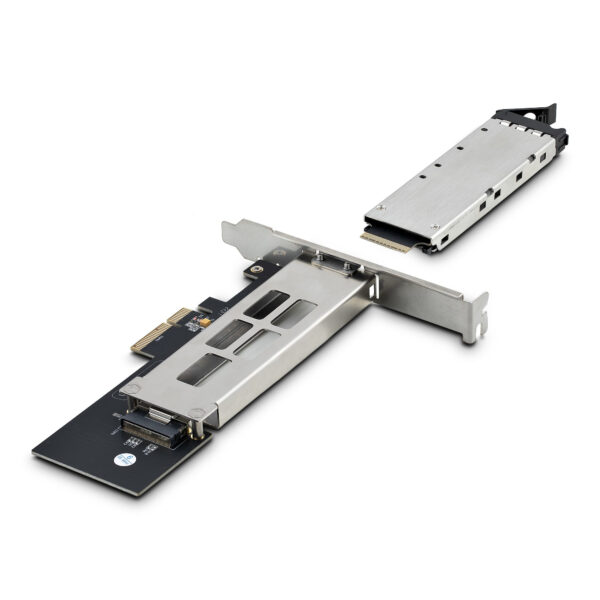 StarTech.com M.2 NVMe SSD to PCIe x4 Mobile Rack/Backplane with Removable Tray for PCI Express Expansion Slot, Tool-less Installation, PCIe 4.0/3.0 Hot-Swap Drive Bay, Key Lock - 2 Keys Included
