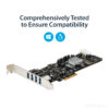StarTech.com 4 Port USB 3.0 PCIe Card w/ 4 Dedicated 5Gbps Channels (USB 3.1 Gen 1) - UASP - SATA / LP4 Power - PCI Express Adapter Card
