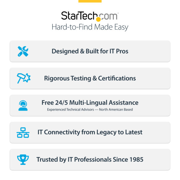 StarTech.com 50cm Blue CAT8 Ethernet Cable, Snagless RJ45, 25G/40G, 2000MHz, 100W PoE++, S/FTP, 26AWG Pure Bare Copper Wire, LSZH, Shielded Network Patch Cord w/Strain Reliefs, Individually Tested