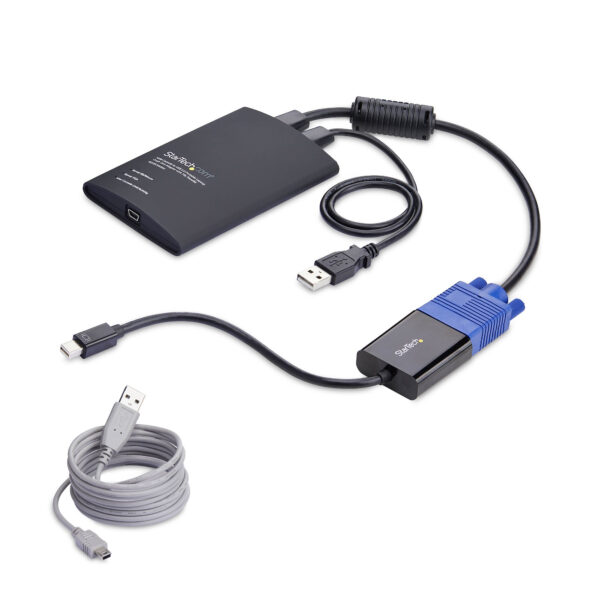 StarTech.com Portable Laptop Crash Cart Adapter, USB/VGA/Mini DisplayPort KVM Console, File Transfer and Video Capture, TAA Compliant
