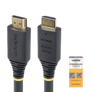 StarTech.com 10m (32.8ft) Active High Speed HDMI Cable, 4K 60Hz/1440p 144Hz, HDR10/HDCP 2.2/ARC, 18Gbps, UHD HDMI 2.0 Cord for TV/Monitor/Display, TPE Jacket