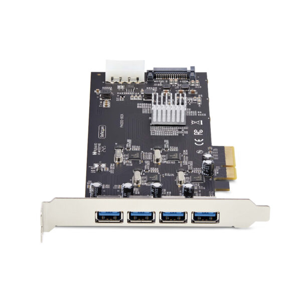 StarTech.com 4-Port USB PCIe Card, USB 3.2 5Gbps, PCI Express Expansion Card with 4x Independent USB Controllers, 4x USB-A Ports, Windows/macOS/Linux
