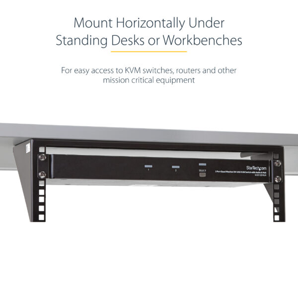 StarTech.com 3U 19” Wall Mount Vertical Rack Bracket, Wall Mount Patch Panel Bracket for Data/AV/IT/Computer Equipment, 3U Rack for Cabinet or Server Room, Supports 150lb (68kg) Capacity