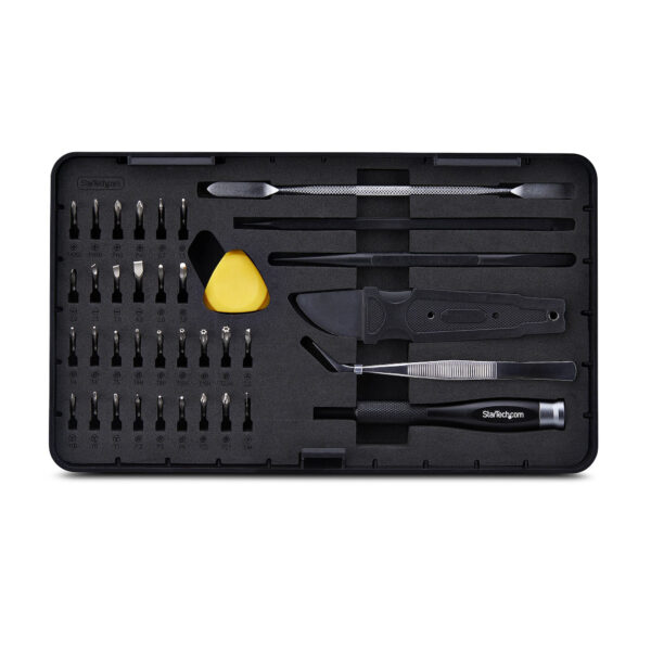 StarTech.com 40-Piece Computer Repair Toolkit for Laptop/PC/Electronics/Phone, 30-Bit Precision Screwdriver Set, Removable Lid with Magnetic Pad, Prying Tools