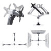 StarTech.com Monitor Desk Mount For 27in 16:9 or 30in 21:9 Ultrawide Screens, VESA 75x75/100x100, Tool-Less Arm Adjustments, C-Clamp/Grommet, Spring-Assisted Arm