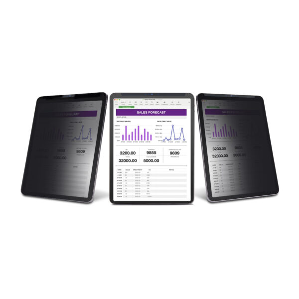 StarTech.com 4-Way Privacy Screen For 12.9-inch iPad Pro, 3rd Gen and Up, For Portrait/Landscape, Touch-Enabled, +/- 30 Deg. View, Blocks up to 51% Blue Light, Matte