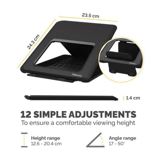 Fellowes Laptop Stand for Desk - Breyta Adjustable Laptop Riser for Fellowes Laptop Stand for Desk - Breyta Adjustable Laptop Riser for