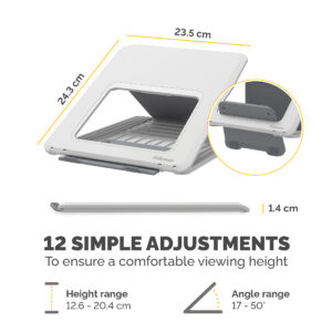 Fellowes Laptop Stand for Desk - Breyta Adjustable Laptop Riser for Fellowes Laptop Stand for Desk - Breyta Adjustable Laptop Riser for