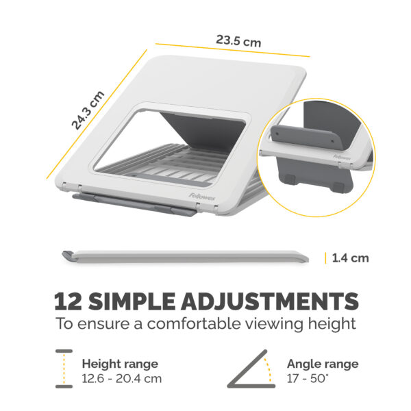 Fellowes Laptop Stand for Desk - Breyta Adjustable Laptop Riser for Fellowes Laptop Stand for Desk - Breyta Adjustable Laptop Riser for