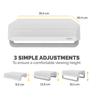 Fellowes Computer Monitor Stand with 3 Height Adjustments - Breyta Fellowes Computer Monitor Stand with 3 Height Adjustments - Breyta